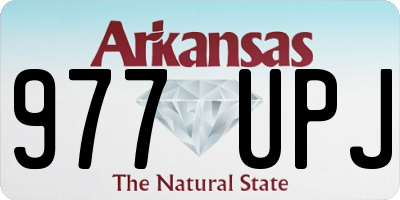 AR license plate 977UPJ