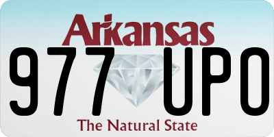 AR license plate 977UPO