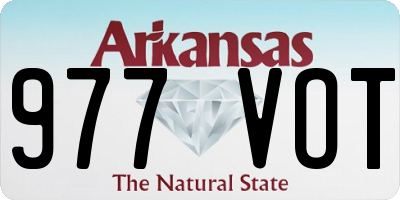 AR license plate 977VOT