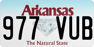 AR license plate 977VUB