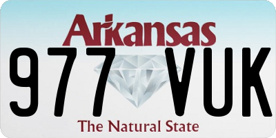 AR license plate 977VUK