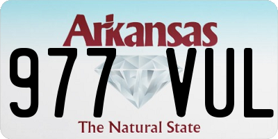 AR license plate 977VUL