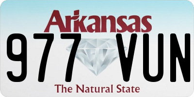AR license plate 977VUN