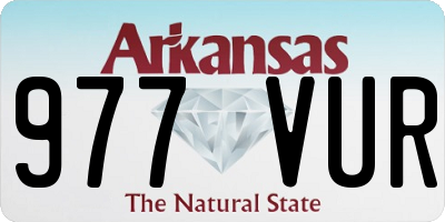 AR license plate 977VUR