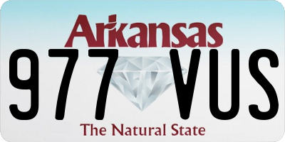 AR license plate 977VUS
