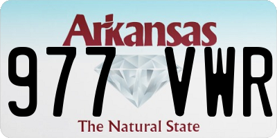 AR license plate 977VWR