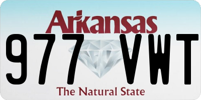 AR license plate 977VWT