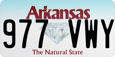 AR license plate 977VWY