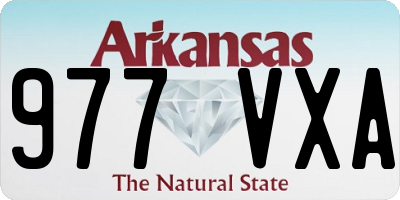 AR license plate 977VXA
