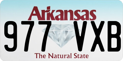 AR license plate 977VXB