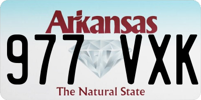 AR license plate 977VXK