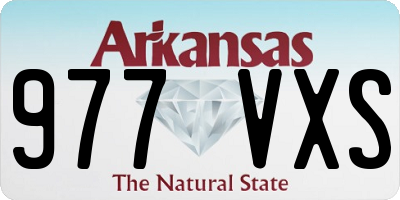 AR license plate 977VXS