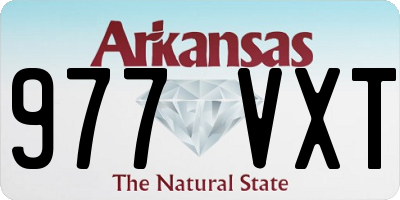 AR license plate 977VXT