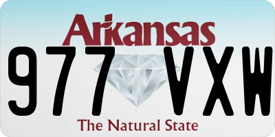 AR license plate 977VXW