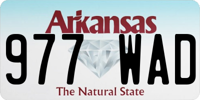 AR license plate 977WAD