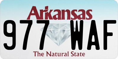 AR license plate 977WAF