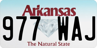 AR license plate 977WAJ