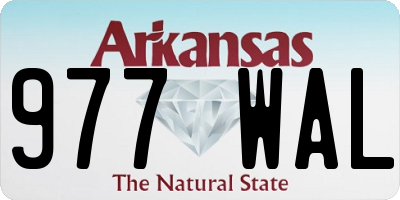 AR license plate 977WAL
