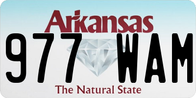 AR license plate 977WAM