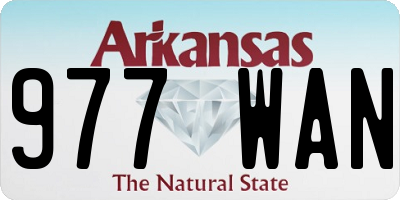 AR license plate 977WAN