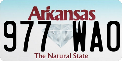 AR license plate 977WAO