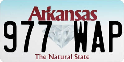 AR license plate 977WAP