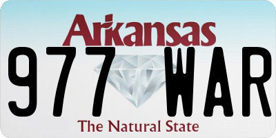 AR license plate 977WAR
