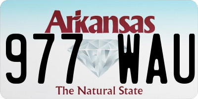 AR license plate 977WAU