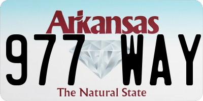 AR license plate 977WAY