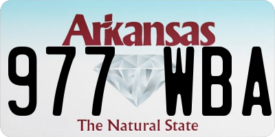AR license plate 977WBA