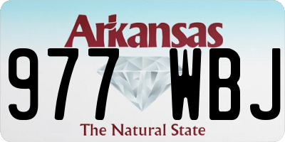 AR license plate 977WBJ