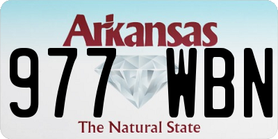 AR license plate 977WBN