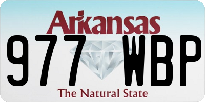 AR license plate 977WBP
