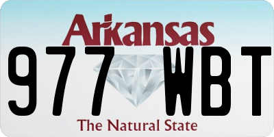 AR license plate 977WBT