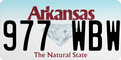 AR license plate 977WBW