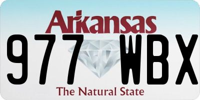 AR license plate 977WBX