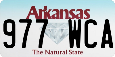 AR license plate 977WCA