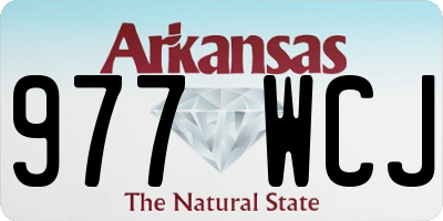 AR license plate 977WCJ