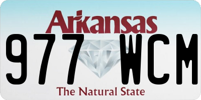 AR license plate 977WCM