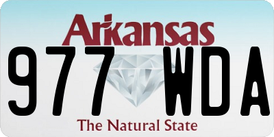 AR license plate 977WDA