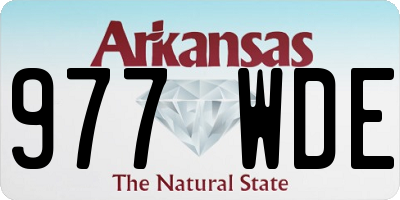 AR license plate 977WDE