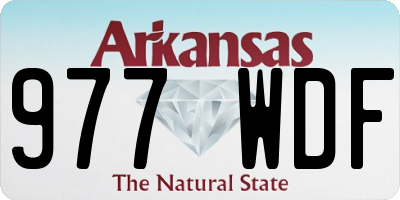 AR license plate 977WDF