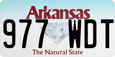 AR license plate 977WDT