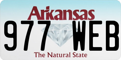 AR license plate 977WEB