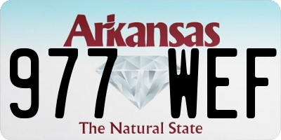 AR license plate 977WEF