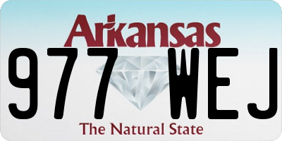 AR license plate 977WEJ