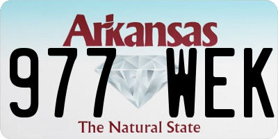 AR license plate 977WEK