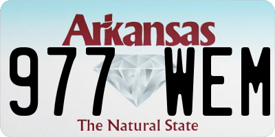 AR license plate 977WEM