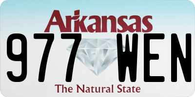 AR license plate 977WEN