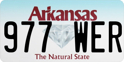 AR license plate 977WER